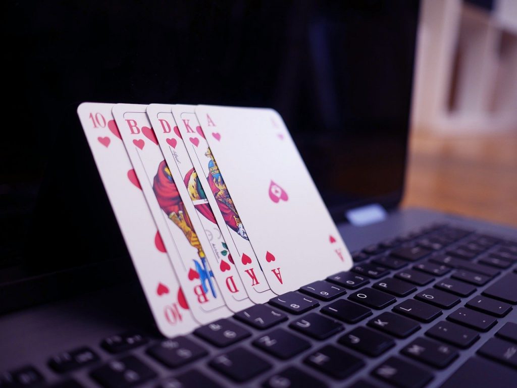 Cards and laptop